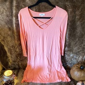 Piko Pink Long Sleeved Dress with Pockets